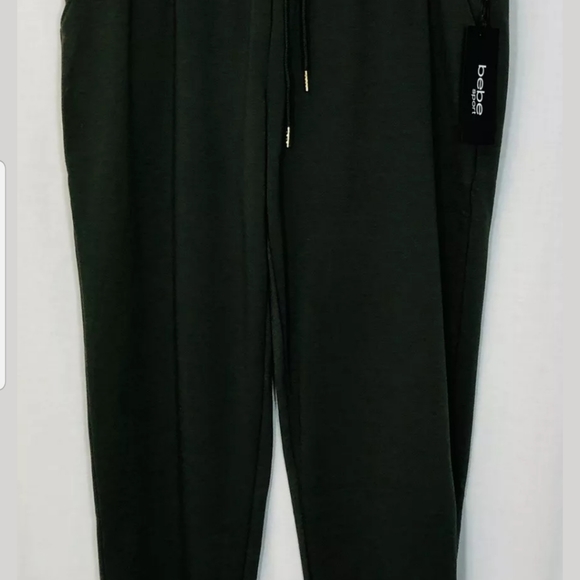 Bebe Sport Womens Logo Pants 1X Athletic Green - Picture 5 of 10